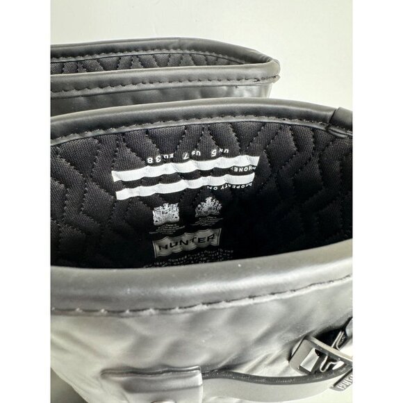 Hunter Refined Tall Vertical Quilt Boot Black Womens Rain Boots 38 US 7 New - Picture 6 of 7